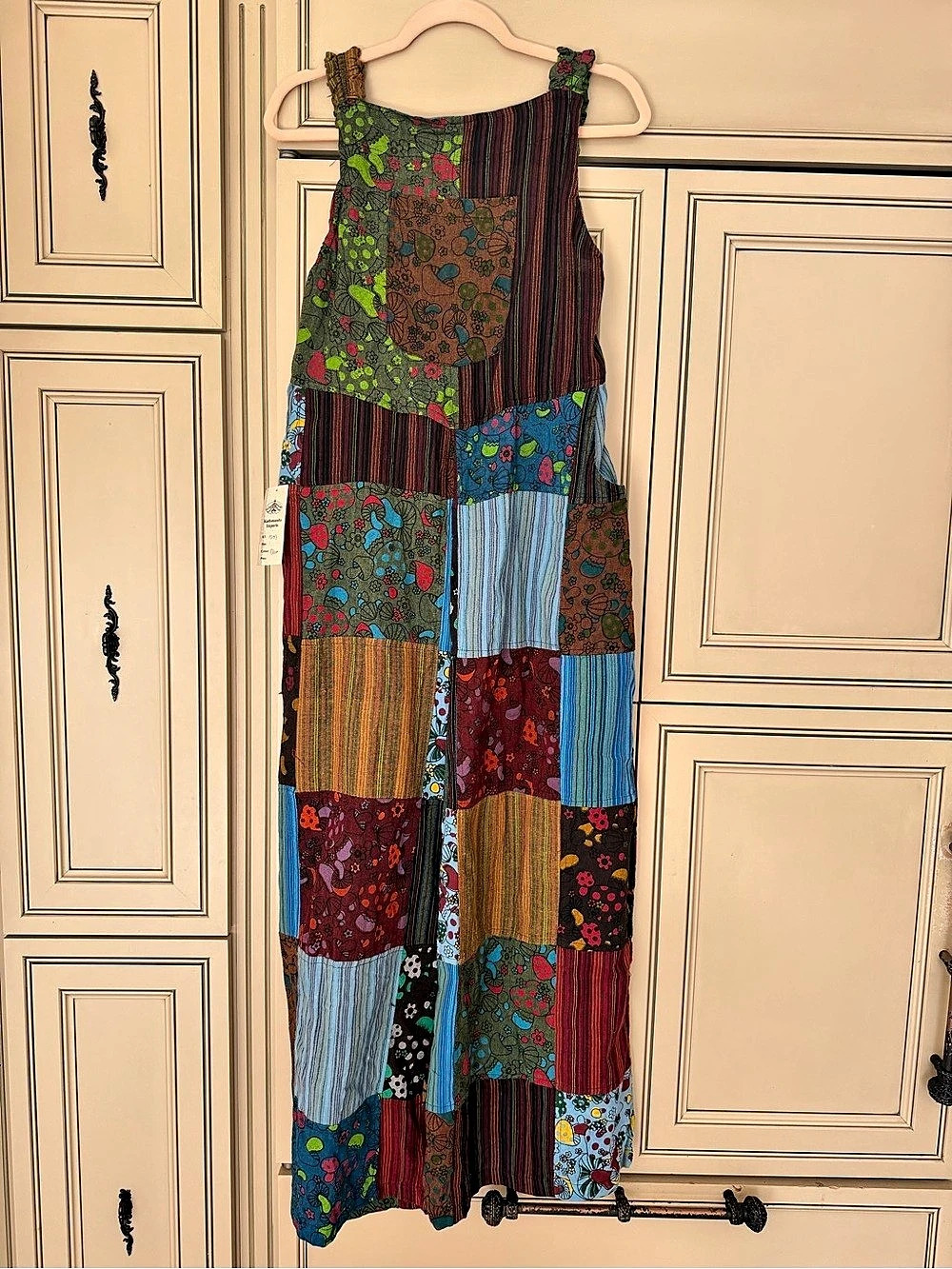 NWT Kathmandu Imports Patchwork Mushroom Overall Jumpsuit Boho Hippie One Size